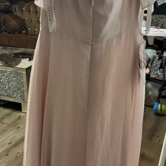 Azazie Pink Sweetheart Maxi Gown for Weddings - Picture 2 of 5